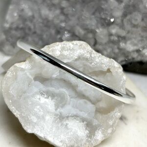 Vintage Minimalist Hinge Bangle Bracelet 925